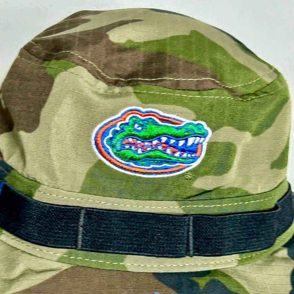 NEW Jordan Florida Gators On Field Sideline Camo Boonie Bucket Hat Size S/M NWT